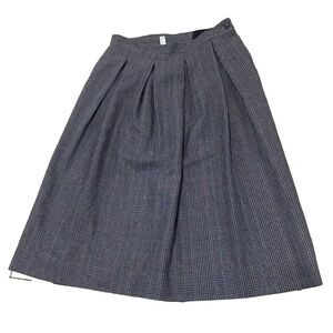 J.G. Hook Vintage Pleated Skirt Women 14 Houndstooth Tweed Knee Retro 70s 90s 14